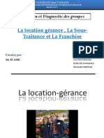 Location Gerance, Sous Traitance, Franchise