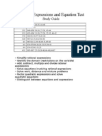 Rational Expressions and Equation Test