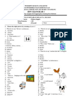 Soal Ukk Bahasa Inggris Kelas I Dan II