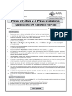 ESAF - 2009 - ANA - Especialista em Recursos Hídricos