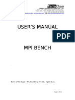 USER's Manual For Electro Magnetic Crack Detection Machine Having Out Put 6000 Amp. AC