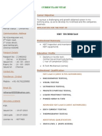 Curriculam Vitae S.R.Nidharshan: NDT Technician