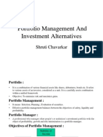 Portfolio Management and Investment Alternatives: Shruti Chavarkar