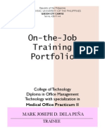 On-the-Job Training Portfolio: Mark Joseph D. Dela Peña