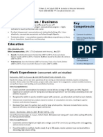 1.entry Level Sales CV Template