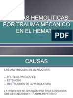 Anemias Hemoliticas Por Trauma Mecanico en El Hematie