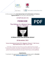 Symposium On Femicide