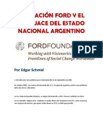 FUNDACIÓN FORD Y EL DESGUACE DEL ESTADO NACIONAL ARGENTINO - Por Edgar Schmid