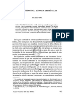 Los Sentidos Del Acto en Aristóteles, Ricardo Yepes