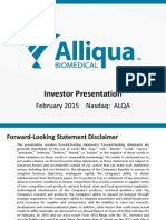 Alliqua Investor Presentation ALQA