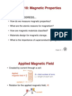 Chapter 18: Magnetic Properties: Issues To Address..