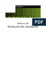 Lab - Working With SQL Using Big SQL v3