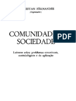 FERNANDES, Florestan (Org.) - Comunidade e Sociedade (TÖNNIES, Ferdinand - Comunidade e Sociedade Como Entidades Típico-Ideais)