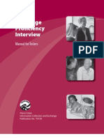 Peace Corps Language Proficiency (LPI) Interview (LPI) Manual For Testers 2005