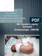 Anestesia Caudal en Pediatria