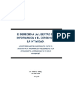 El Derecho A La Libertad de Informacion y El Derecho A La Intimidad