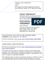 Impact Assessment: To Cite This Article: Joanna Treweek (1995) : ECOLOGICAL IMPACT