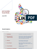 June 2013: Social Analytics - How To Measure and Monetize Social Media