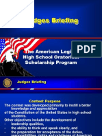 Judges Briefing: The American Legion High School Oratorical Scholarship Program