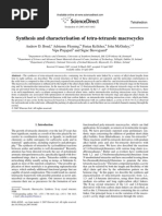 Synthesis and Characterisation of Tetra-Tetrazole Macrocycles