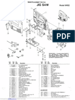 Makita Jigsaw M432 Parts Manual