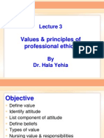 Values & Principles of Ethics