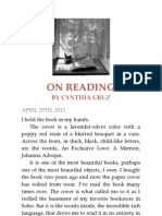 Cynthia Cruz - On Reading