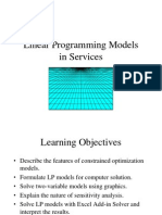 Linear Programming Models in Services