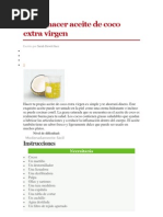 Cómo Hacer Aceite de Coco Extra Virgen