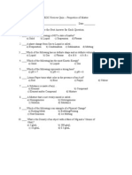 Quiz - Properties of Matter