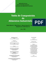 Tabla de Composición de Alimentos Industrializados