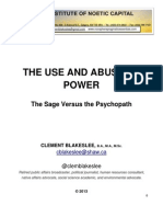 The Use and Abuse of Power: The Sage Versus The Psychopath