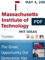 MIT IDEAS Social Entrepreneurship Competition, Ryan Allis, The Great Opportunity of Our Generation, May 2009