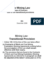 Mining Law - Areas of Concern IMA (181208)