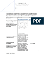 NU SPP Student Self Evaluation Form