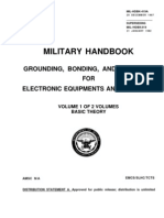 Military Handbook Grounding, Bonding, and Shielding For Electronic Equipments and Facilities Volume 1 of 2 Volumes - Basic Theory