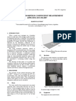 Statistical Absorption Coefficient Measurement Applying ISO 354:2007