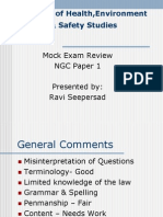 College of Health, Environment & Safety Studies: Mock Exam Review NGC Paper 1 Presented By: Ravi Seepersad