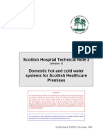 SHTN 2 Domestic Hot and Cold Water Systems For Scottish Healthcare Premises