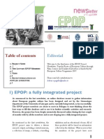 EPOP Newsletter #3 - April 2009