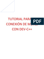 TUTORIAL PARA LA CONEXIÓN DE MySQL CON DEV