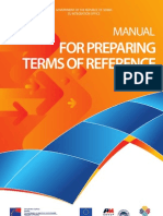 Manual For Preparing Terms of Reference