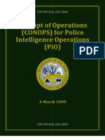 Concept of Operations For Police Intelligence Operations (CONOPS Police 2009)