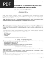 IJSRP Paper Submission Format Single Column