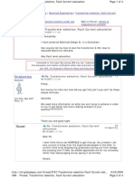 Transformer Selection Fault Current Calculation