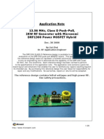 Application Note 13.56 MHZ, Class D Push-Pull, 2Kw RF Generator With Microsemi Drf1300 Power Mosfet Hybrid