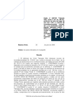 Judiciales - Judiciales - Sdefinitivas - SAC - 2009 - 2009-07-29 - Expte. - 6457-09 - Taboada