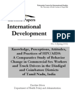 Knowledge Perceptions Attitudes and Practices of Hiv Aids a Comparative Study of Behavior Change in Commercial Sex Workers and Truck Drivers in the Dindigul and Coimbatore Districts of Tamil Nadu.original