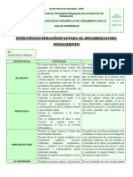 Estrategias Pedagógicas para El Desarrollo de Pensamiento