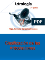 Artrología 1 Parte - Clasificación de Las Articulaciones